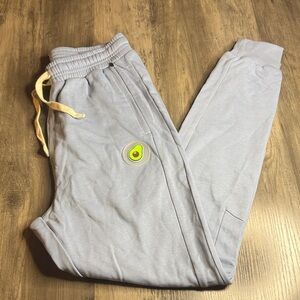 Eubi Light Blue Joggers with Avocado Patch